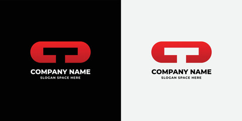Letter T colorful gradient logo icon design template elements