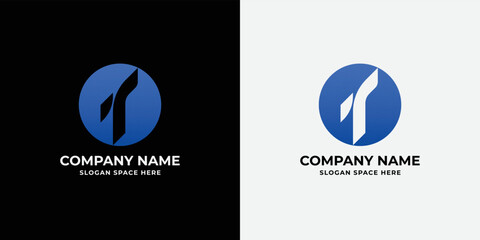 Letter T colorful gradient logo icon design template elements