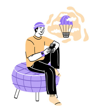 recommend clip art: Dreaming person concept