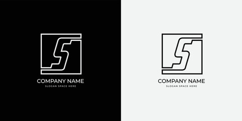 Initial letter ss, ss, s, an elegant  minimal monogram logo design vector template