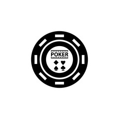 Obraz premium poker chip icon vector design templates
