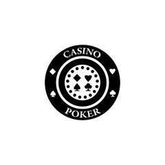 Naklejka premium poker chip icon vector design templates