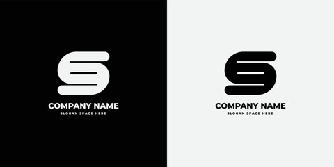 Initial letter ss, ss, s, an elegant  minimal monogram logo design vector template