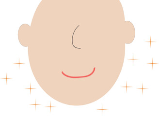 美肌の人物のイラスト