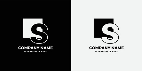 Initial letter ss, ss, s, an elegant  minimal monogram logo design vector template