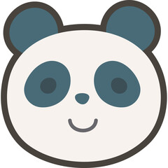 Panda face animal cartoon