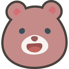 Bear face animal cartoon