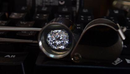 Fototapeta na wymiar Shiny real diamonds for jewelry making.