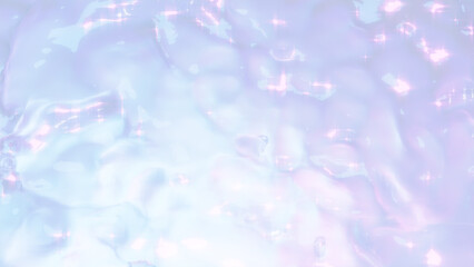 青と紫の水面の3Dイラスト。波打つ水面。