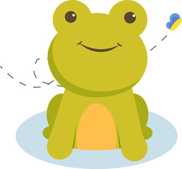 Frog Cartoon Character Illustration