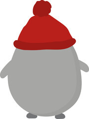 Bird Wears Knitted Cap Illustration