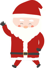 Santa Claus Waving Hand Illustration