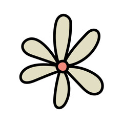 Daisy green in style of doodle close-up