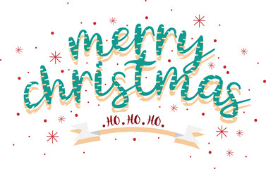 Obraz premium Merry Christmas Lettering