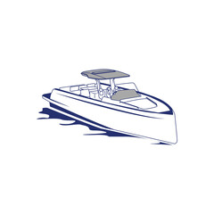 boat vector illustration, boat logo template