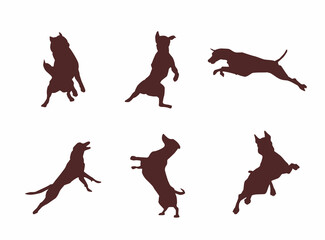 Free Jumping Dog Silhouette Vectors Free Vector