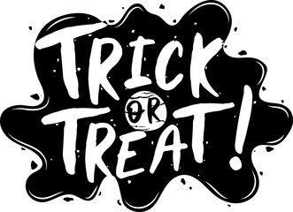 Trick or Treat Design for Halloween Decorative Element