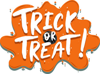 Trick or Treat Design for Halloween Decorative Element
