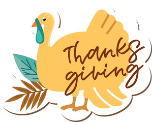 Thanks Giving Day Design for Decorative Element