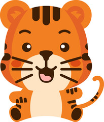 Cartoon tiger illustration