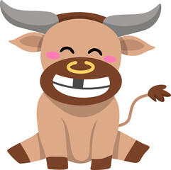 Obraz premium Cartoon Buffalo illustration