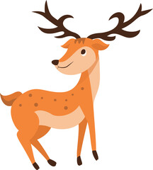 Fototapeta premium Cartoon deer illustration