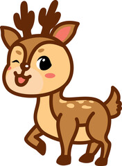 Cartoon deer illustration