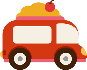 Cake truck illustration