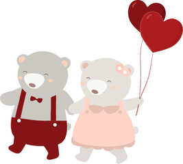 Bear couple illustration