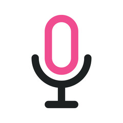 Microphone Icon with Two Tone
