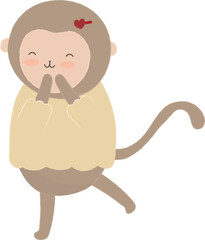 Monkey character illustration