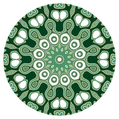 green spiritual symbol round ornament