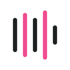 Music Stereo Icon with Two Tone