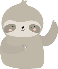 Cartoon sloth illustration