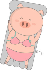 Cartoon pig illustration