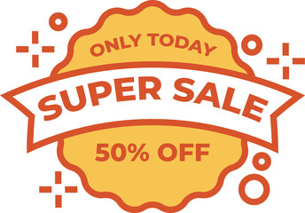 Sale banner and price tag label