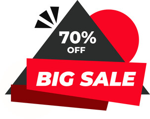Sale banner and price tag label