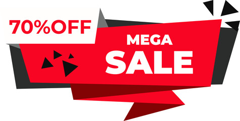 Sale banner and price tag label