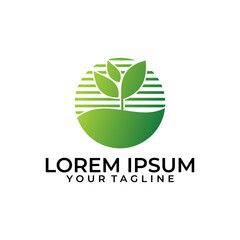 nature tree logo vector design template