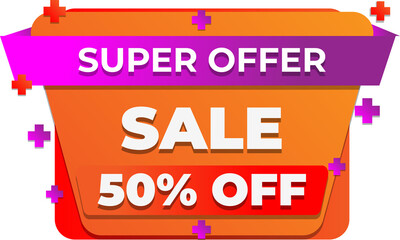 Sale banner and price tag label