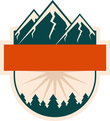 Mountain logo and badge