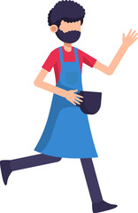 Cartoon barista character