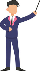 Obraz premium Cartoon businessman character