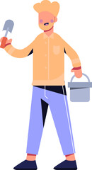 Cartoon gardener character