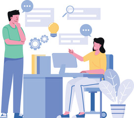 Cartoon business team character