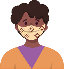 People avatar in medical mask