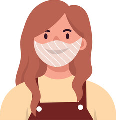 People avatar in medical mask