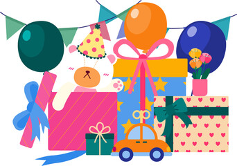 Birthday Gifts Illustration