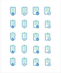 checklist icon set. Vector illustration. Checklist icon pack sign symbol apps or web interface
