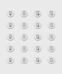 checklist icon set. Vector illustration. Checklist icon pack sign symbol apps or web interface with button
